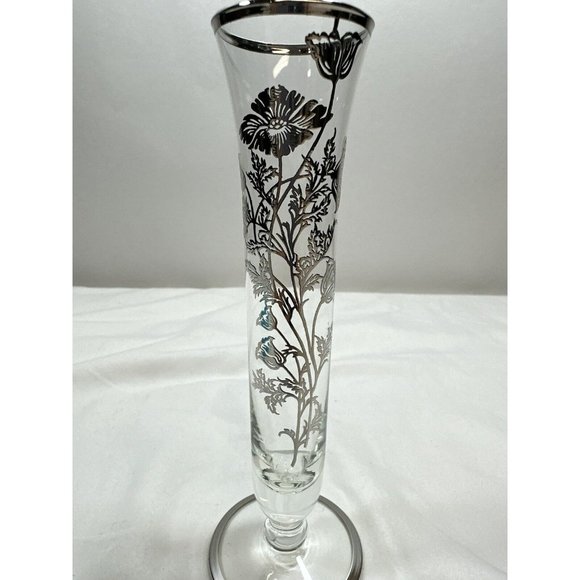 Vintage‎ Flanders Bud Vase W/Poppy Sterling Silver Overlay. - Picture 4 of 14